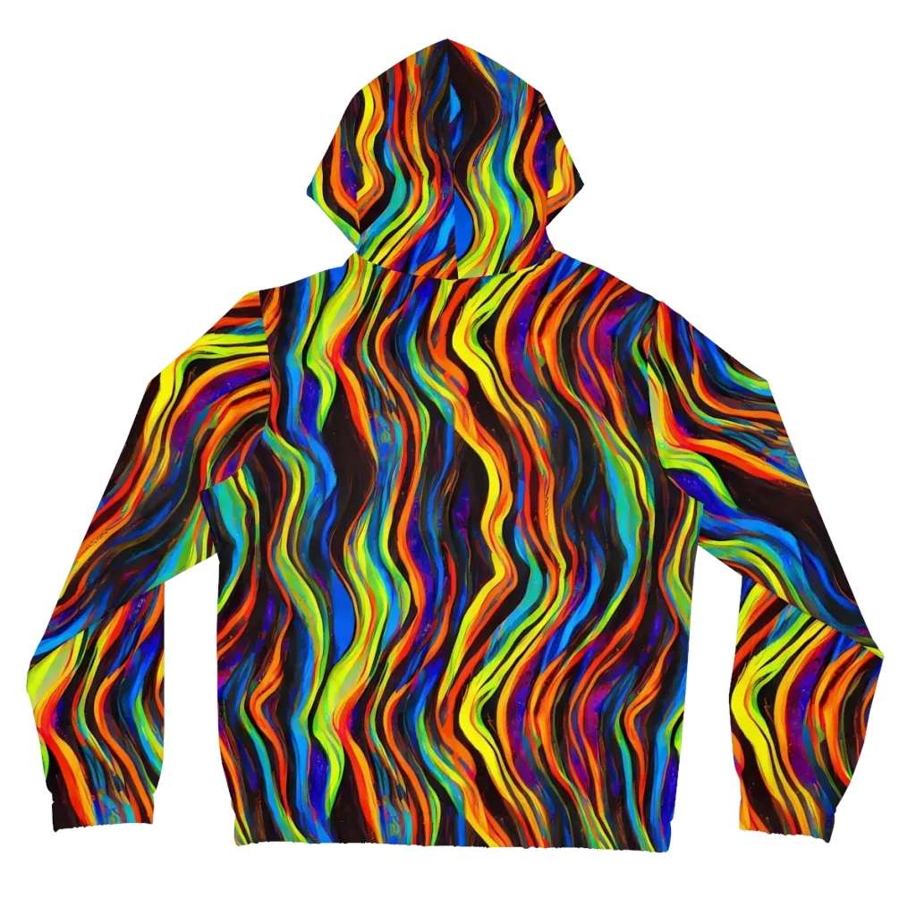 Celestial Waves on Women's Full-Zip Hoodie — Back