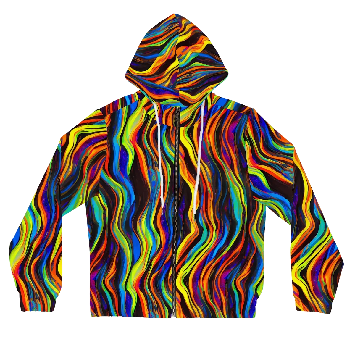 Celestial Waves on Women's Full-Zip Hoodie — Front