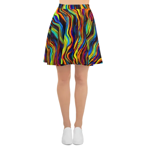 Celestial Waves on a Skater Skirt