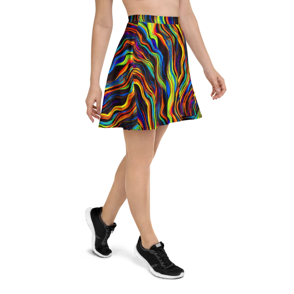 Celestial Waves on Skater Skirt — Right