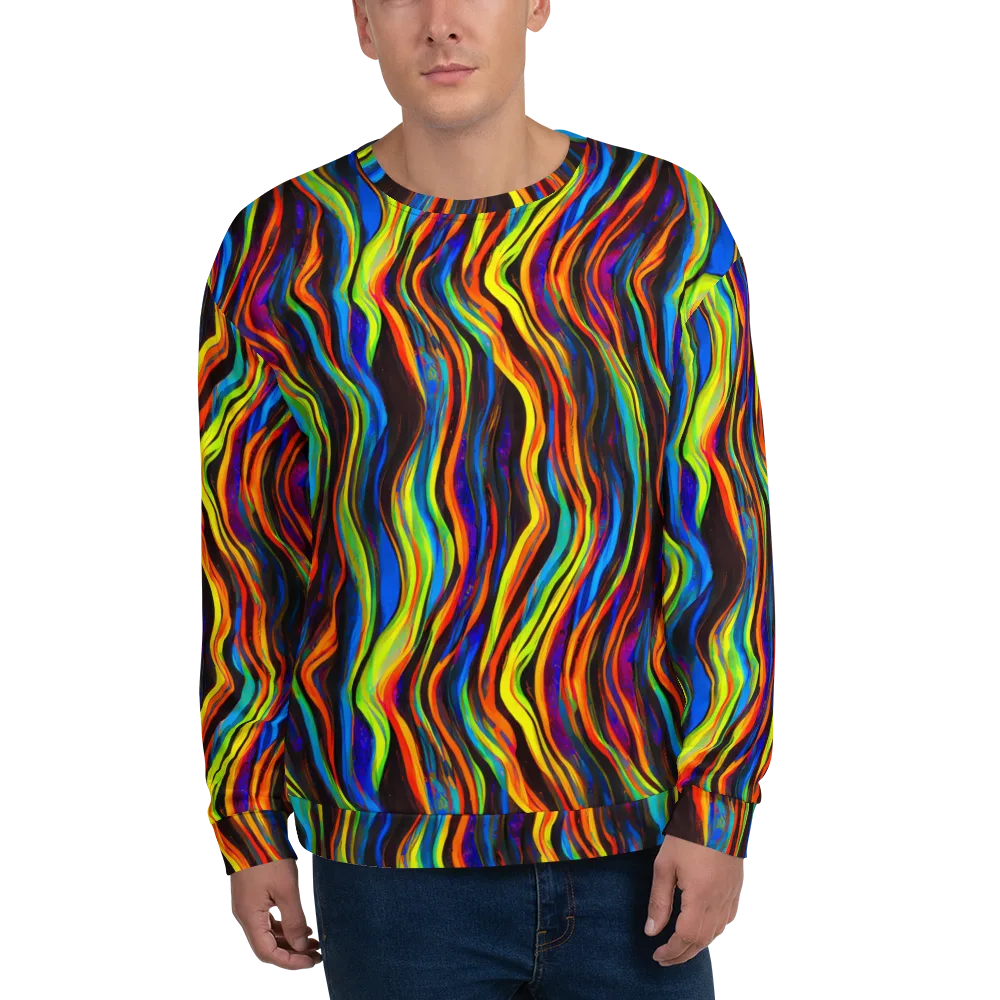 Celestial Waves on Sweatshirt — Front