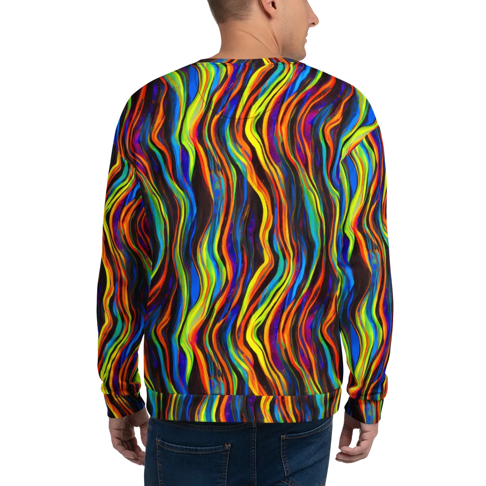 Celestial Waves on Sweatshirt — Back