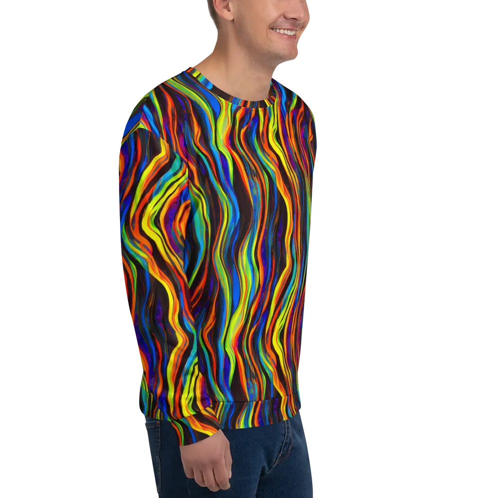 Celestial Waves on Sweatshirt — Right Front