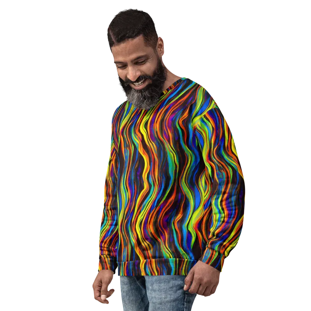 Celestial Waves on Sweatshirt — Left Front