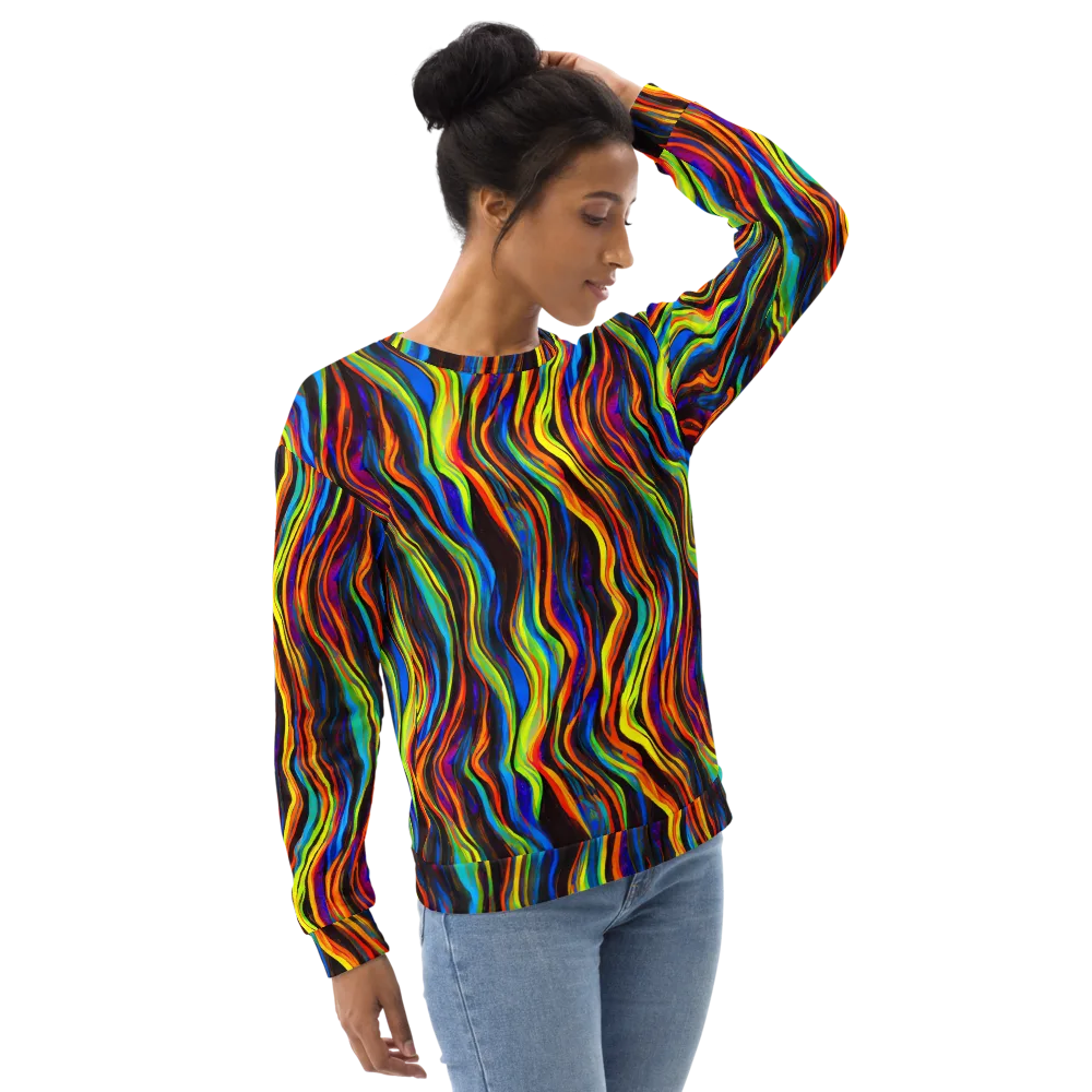 Celestial Waves on Sweatshirt — Right Front