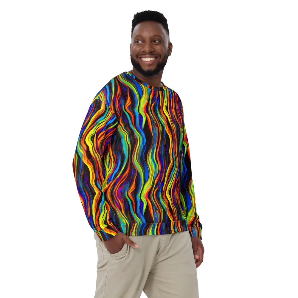Celestial Waves on Sweatshirt — Front
