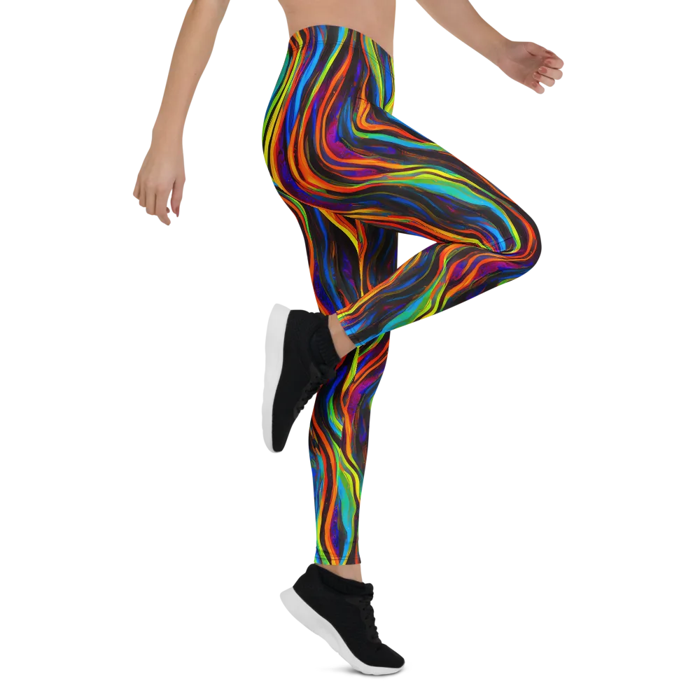 Celestial Waves on Leggings — Right