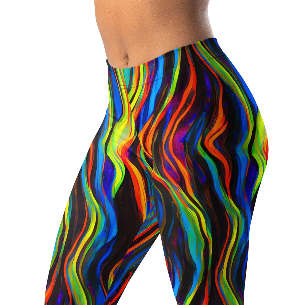 Celestial Waves on Leggings — Left Front
