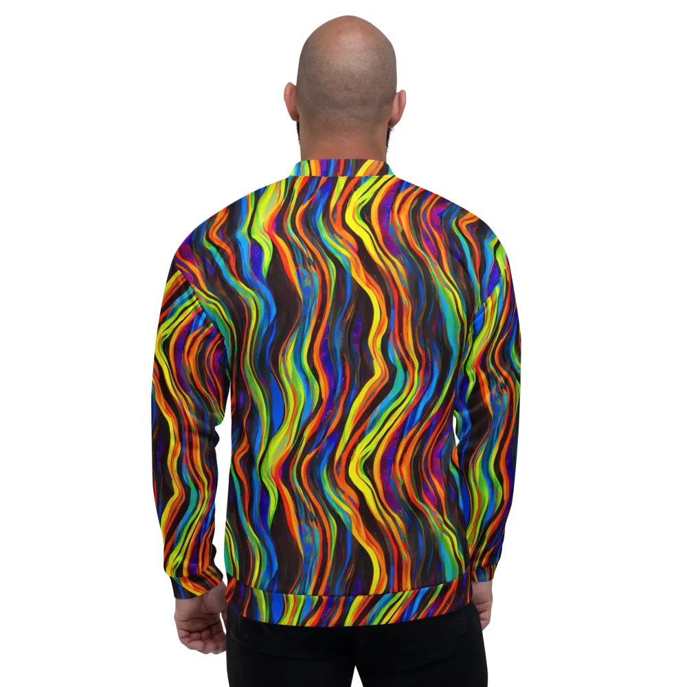 Celestial Waves on Bomber Jacket — Back