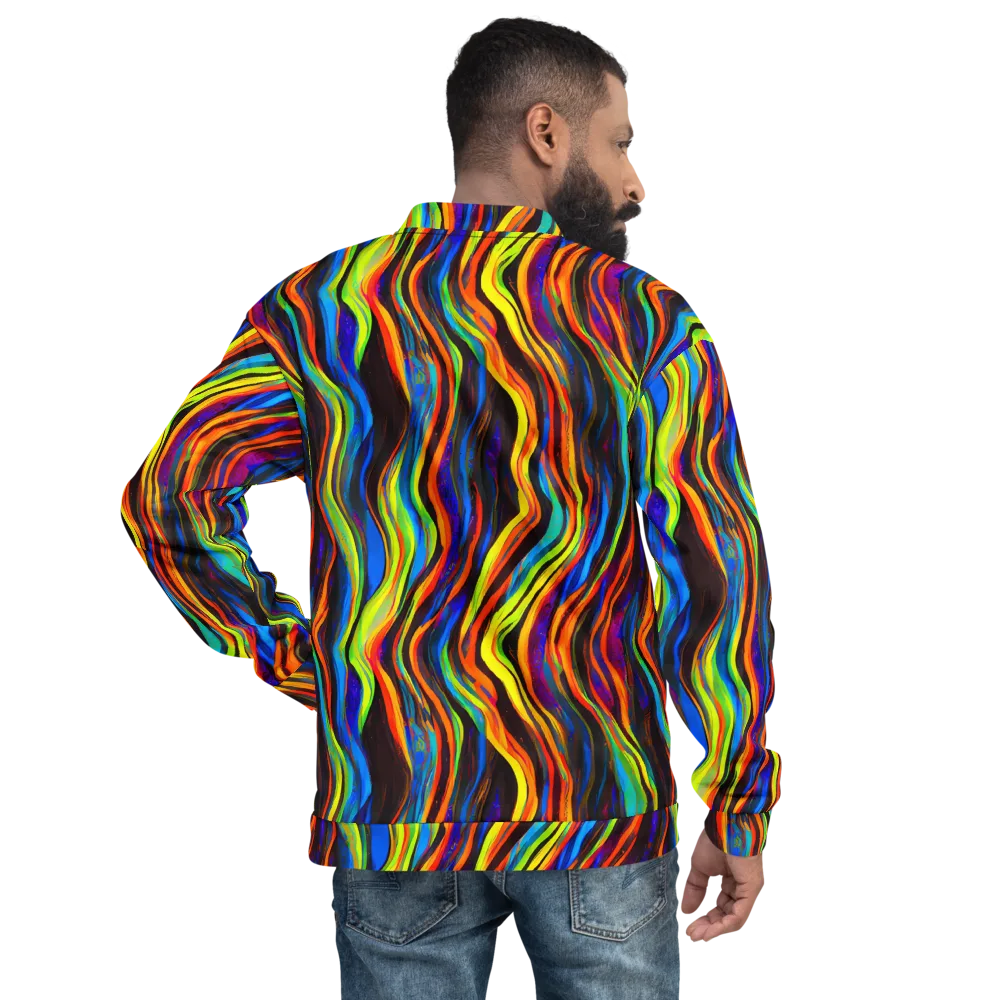 Celestial Waves on Bomber Jacket — Back