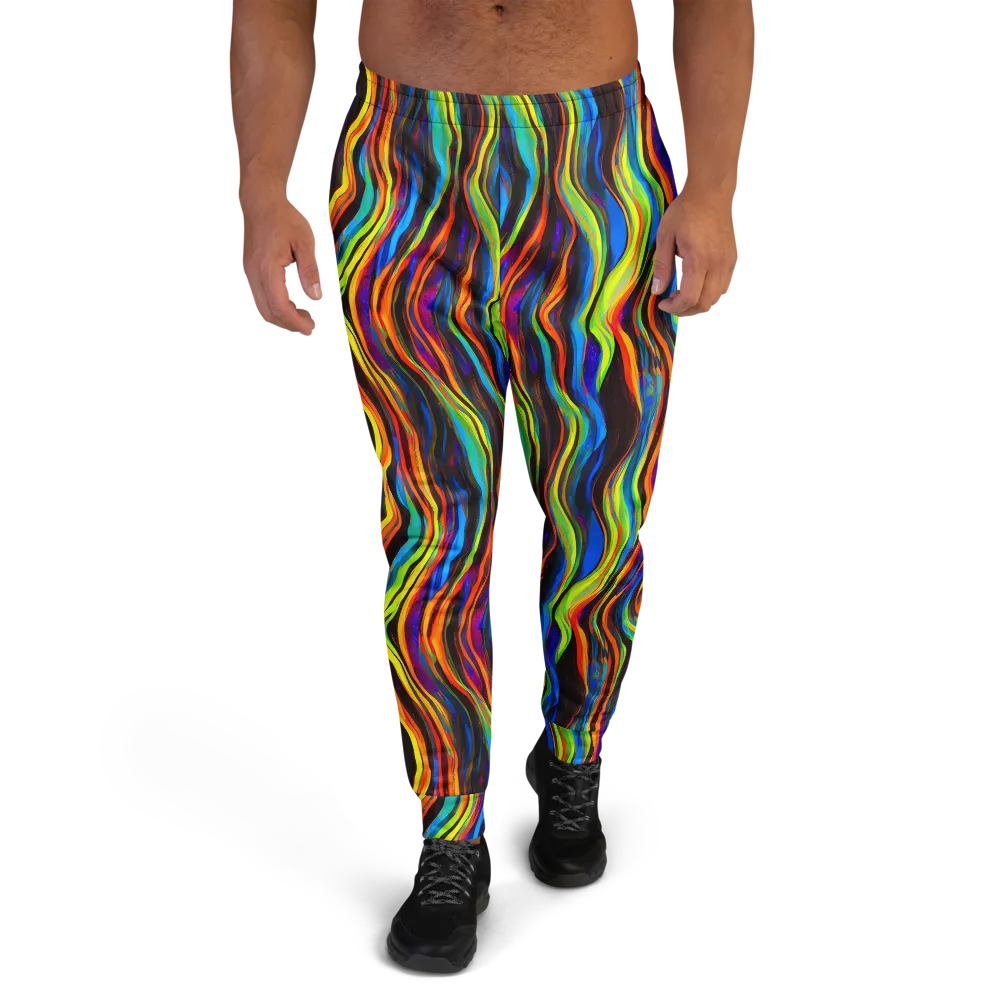 Celestial Waves on Men's Joggers — Front