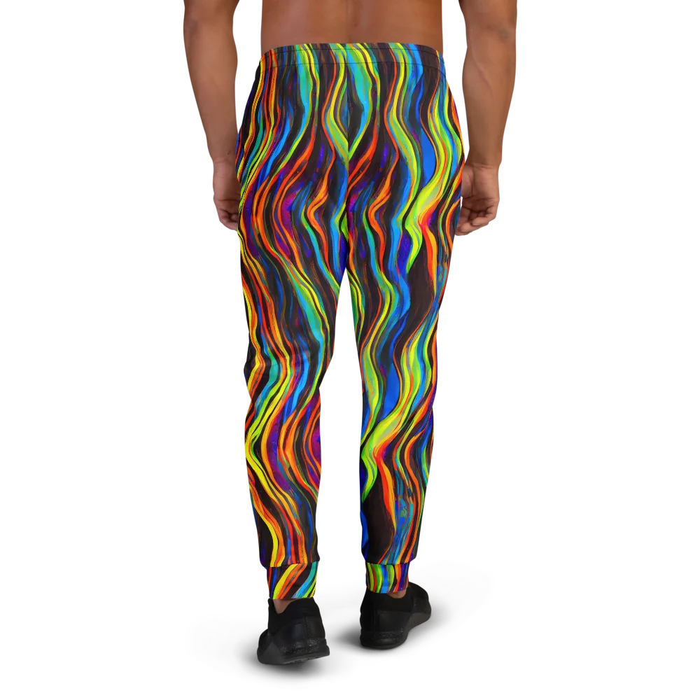 Celestial Waves on Men's Joggers — Back