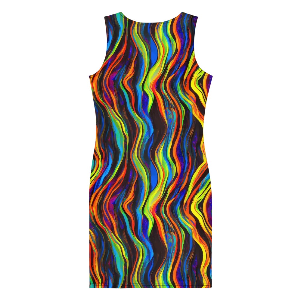 Celestial Waves on Bodycon Dress — Back