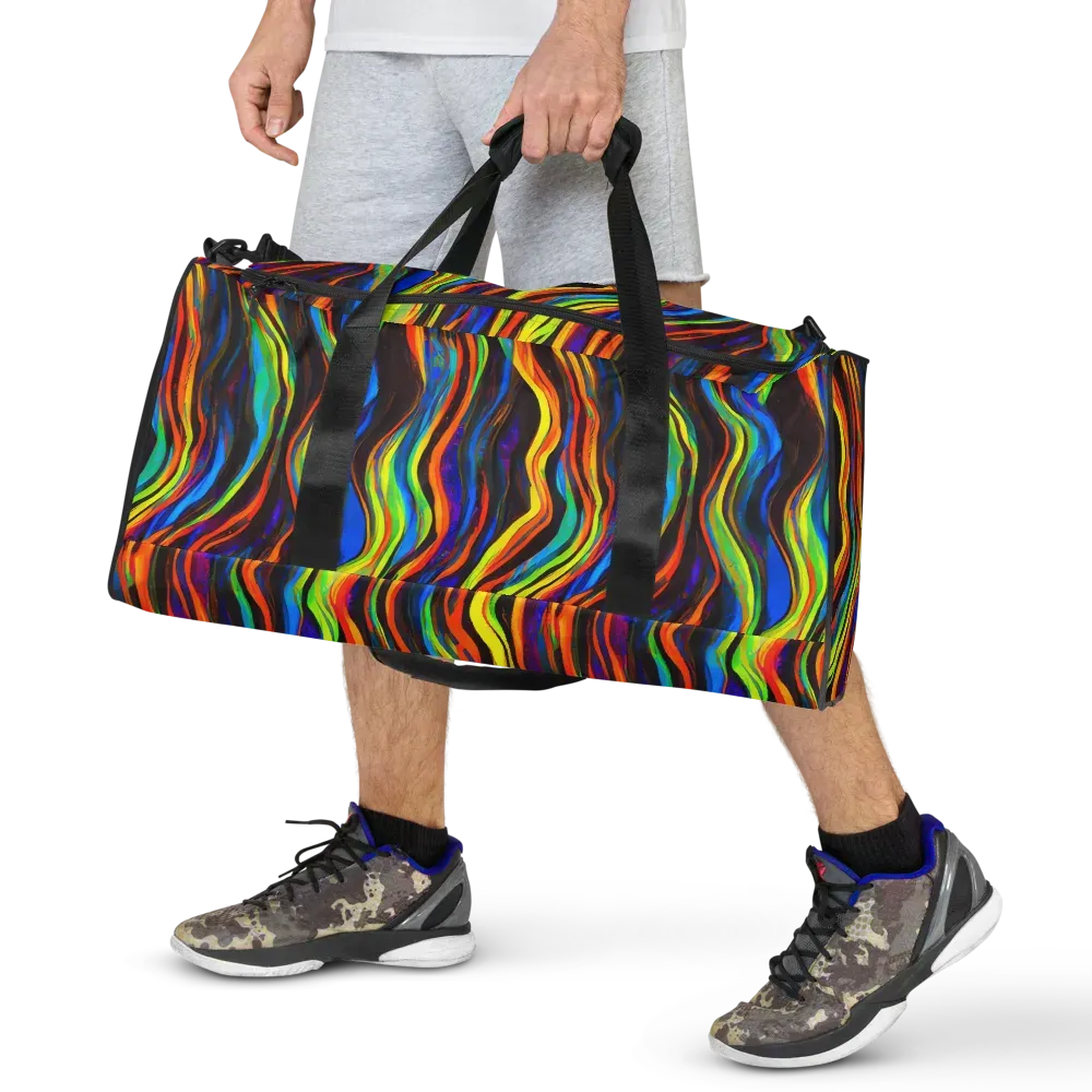 Celestial Waves on Duffle Bag — Front