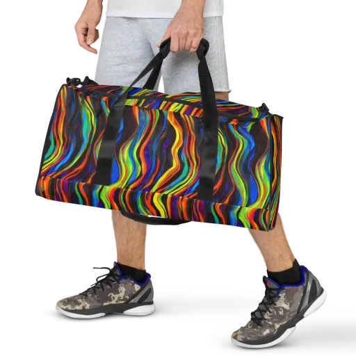 Celestial Waves on a Duffle Bag