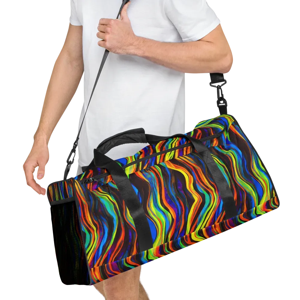 Celestial Waves on Duffle Bag — Right Front