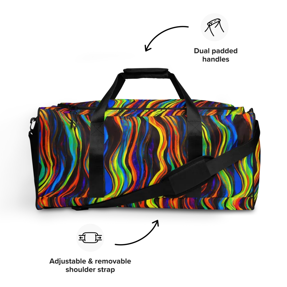 Celestial Waves on Duffle Bag — Front