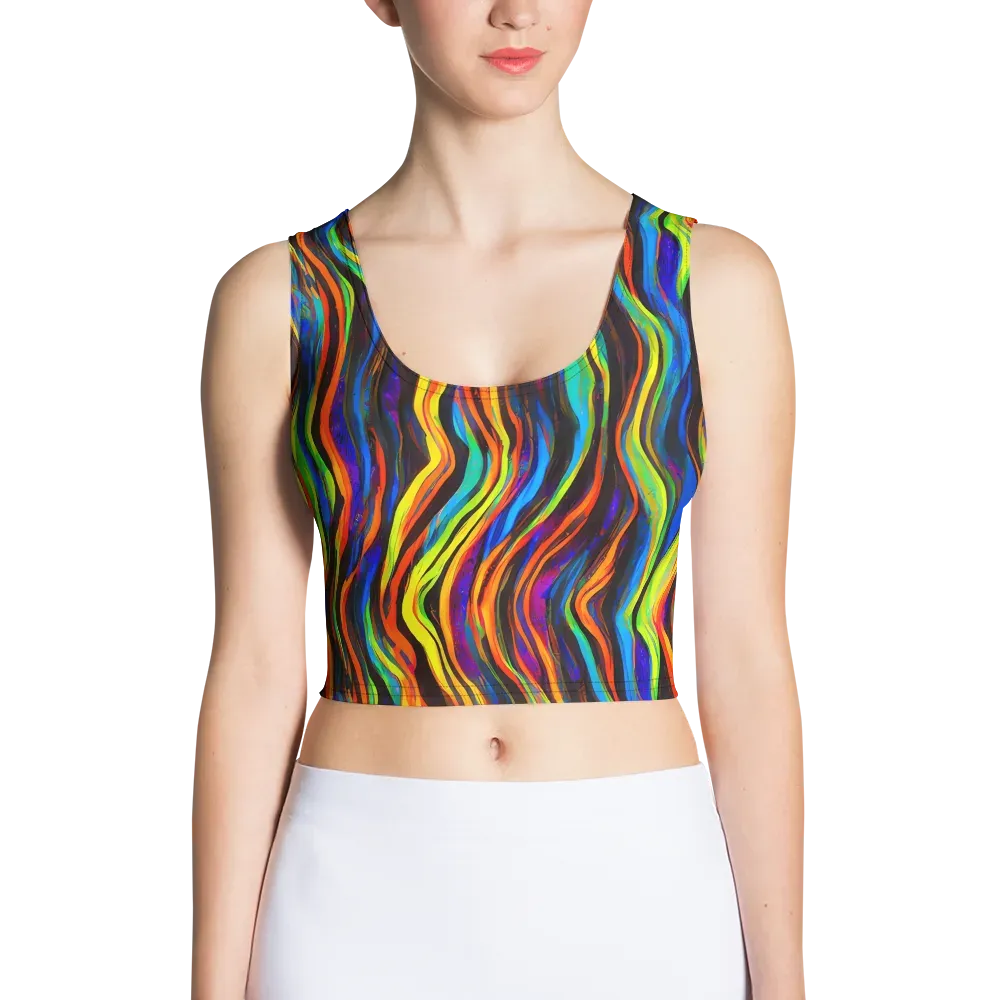 Celestial Waves on Crop Top — Front