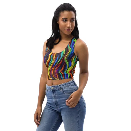 Celestial Waves on a Crop Top