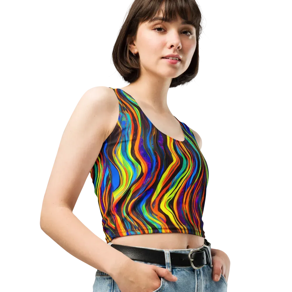 Celestial Waves on Crop Top — Right Front