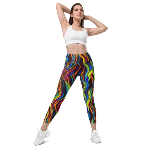 Celestial Waves on a Leggings with Pockets