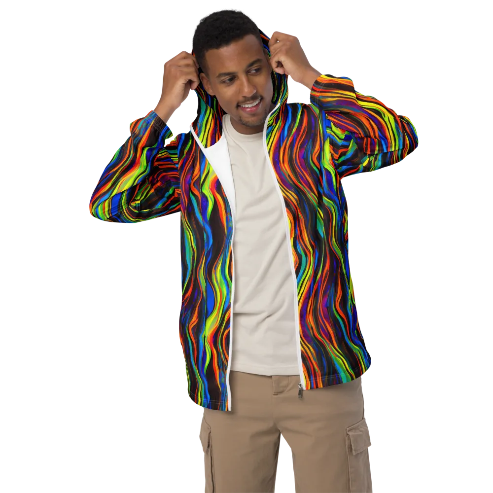 Celestial Waves on Men's Windbreaker — Front