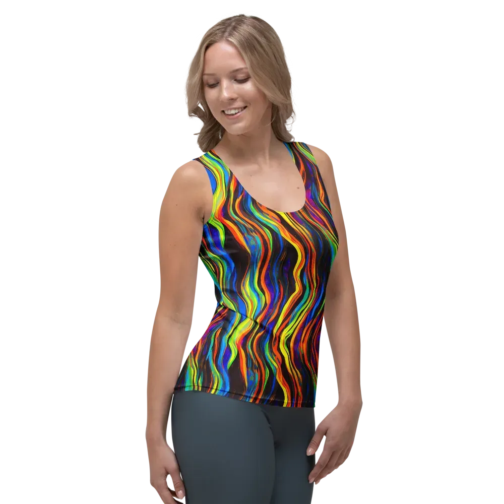 Celestial Waves on Women's Tank Top — Right Front