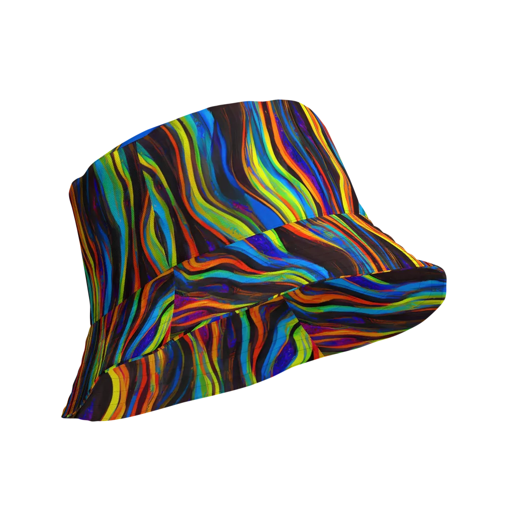 Celestial Waves on Reversible Bucket Hat — Product details Outside