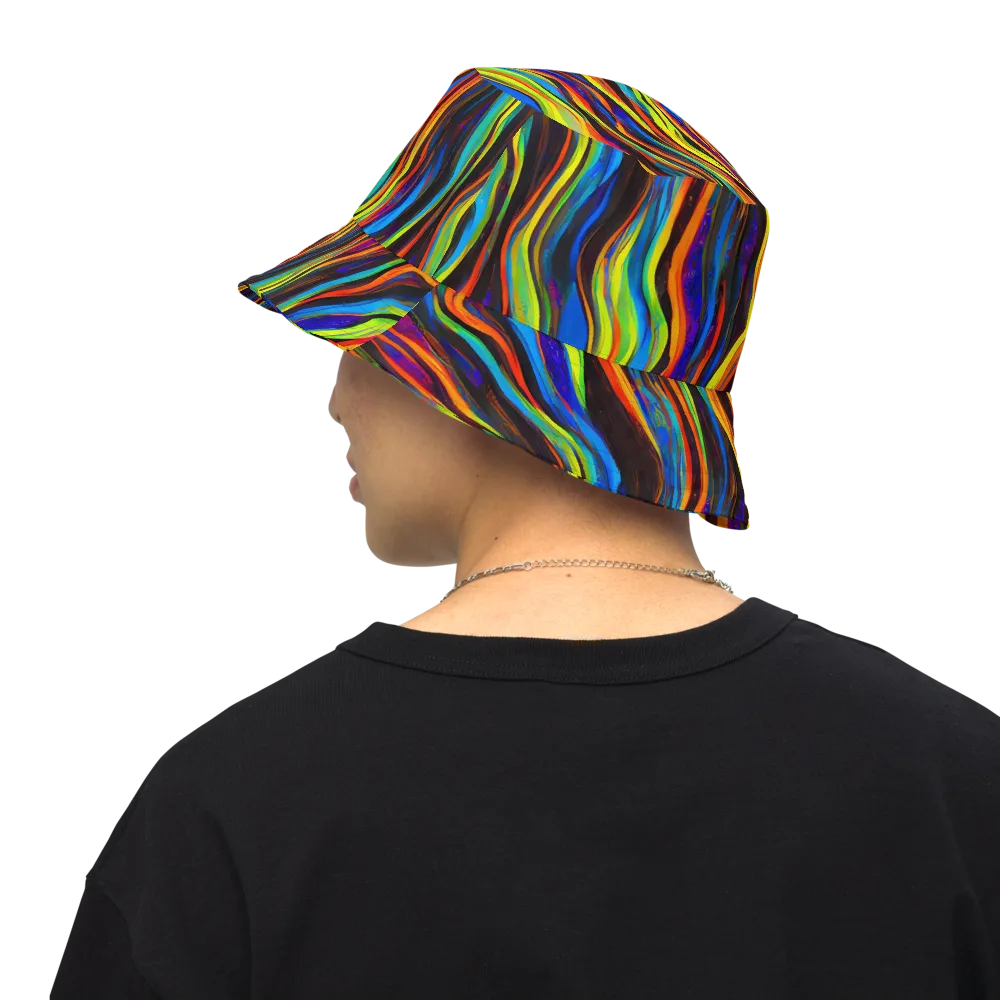 Celestial Waves on Reversible Bucket Hat — Back Inside