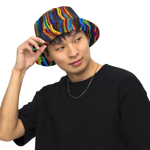 Celestial Waves on a Reversible Bucket Hat