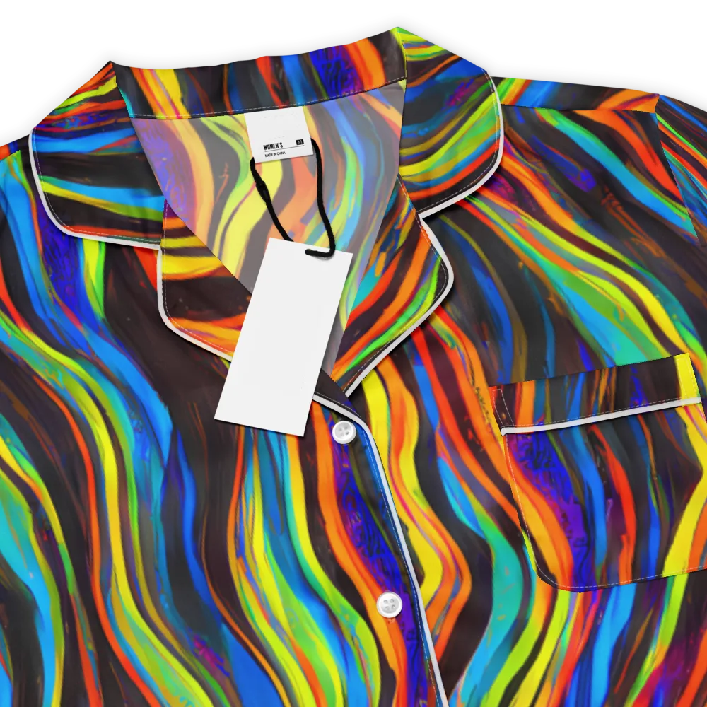 Celestial Waves on Women's Short Sleeve Pajama Top — Product details