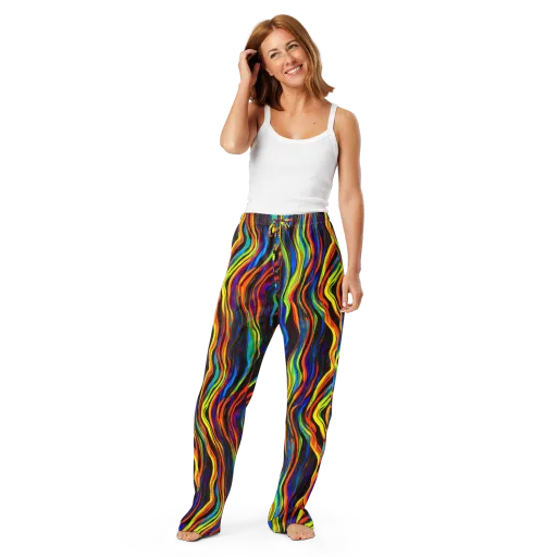 Celestial Waves on a Women's Pajama Pants