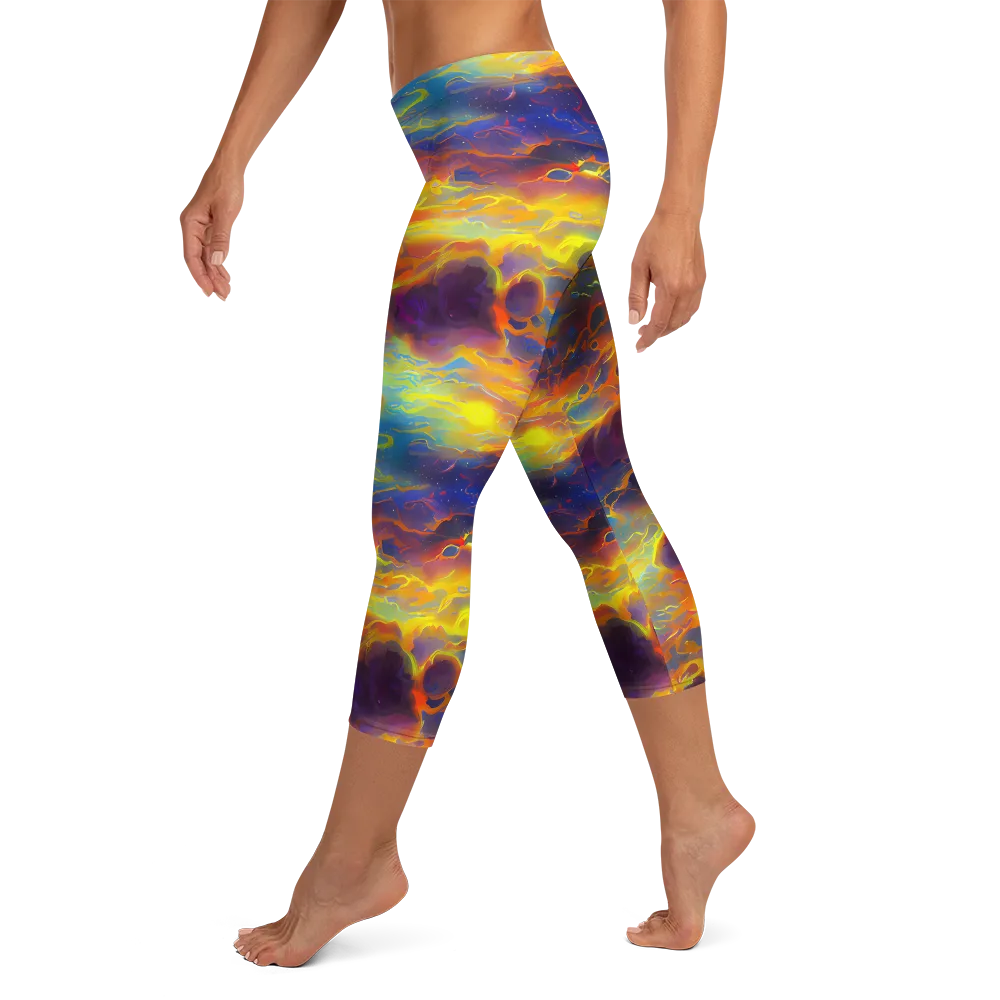 Averin's Nebula on Capri Leggings — Left