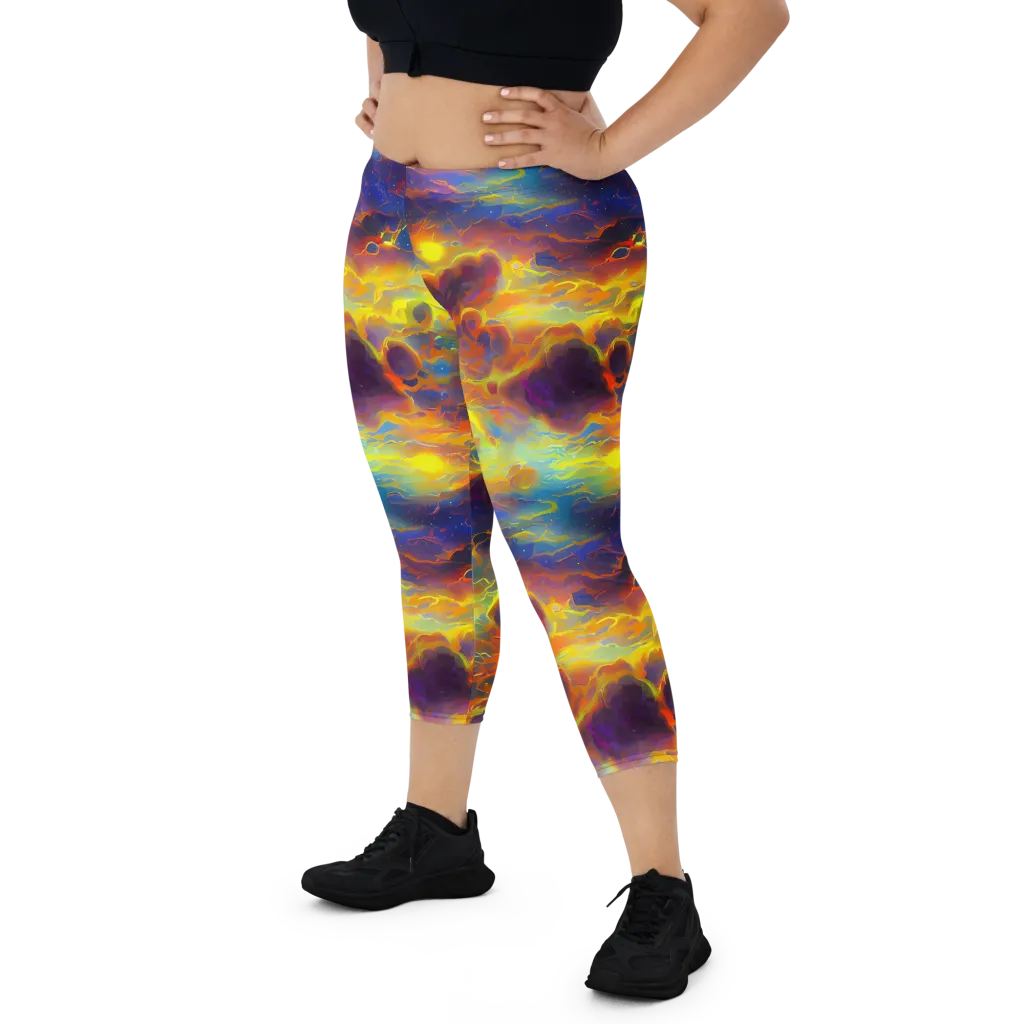 Averin's Nebula on Capri Leggings — Front