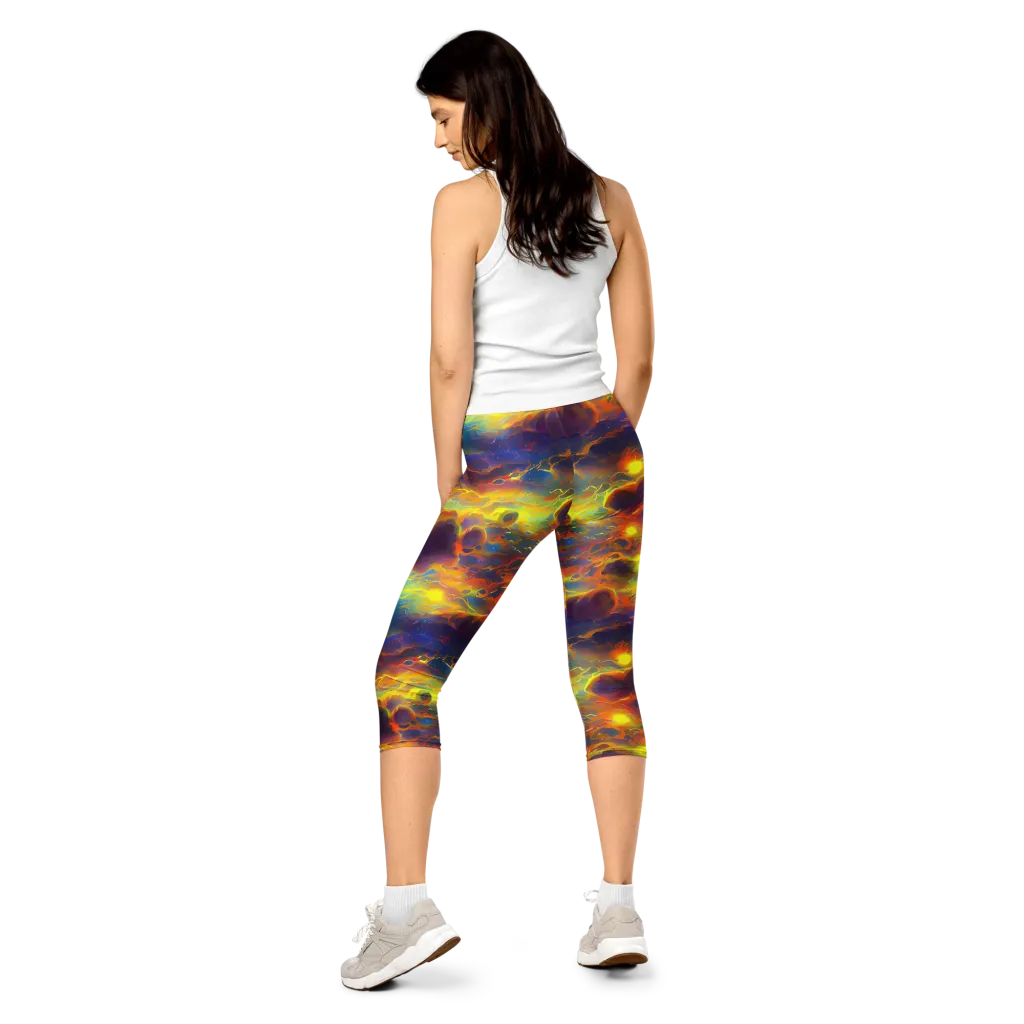 Averin's Nebula on Capri Leggings — Back