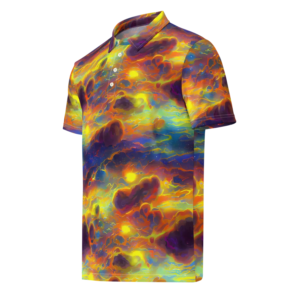 Averin's Nebula on Men's Slim Fit Polo Shirt — Left Front
