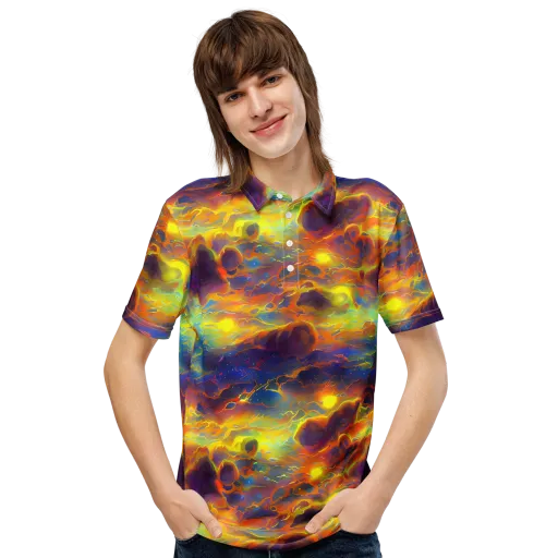 Averin's Nebula on a Men's Slim Fit Polo Shirt