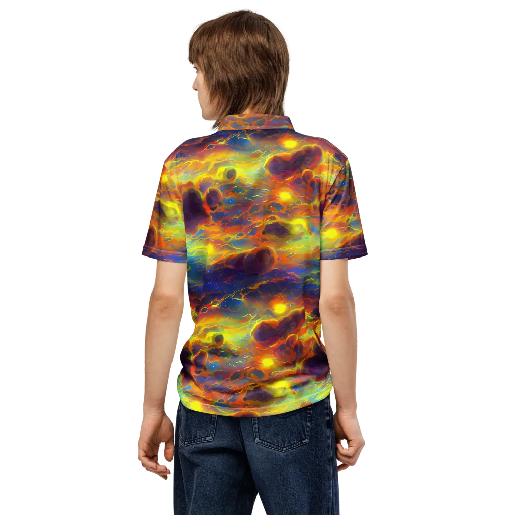 Averin's Nebula on Men's Slim Fit Polo Shirt — Back