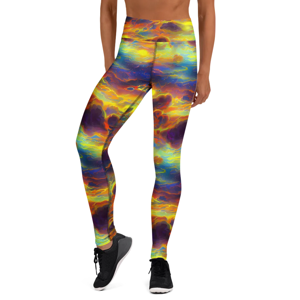 Averin's Nebula on Yoga Leggings — Front
