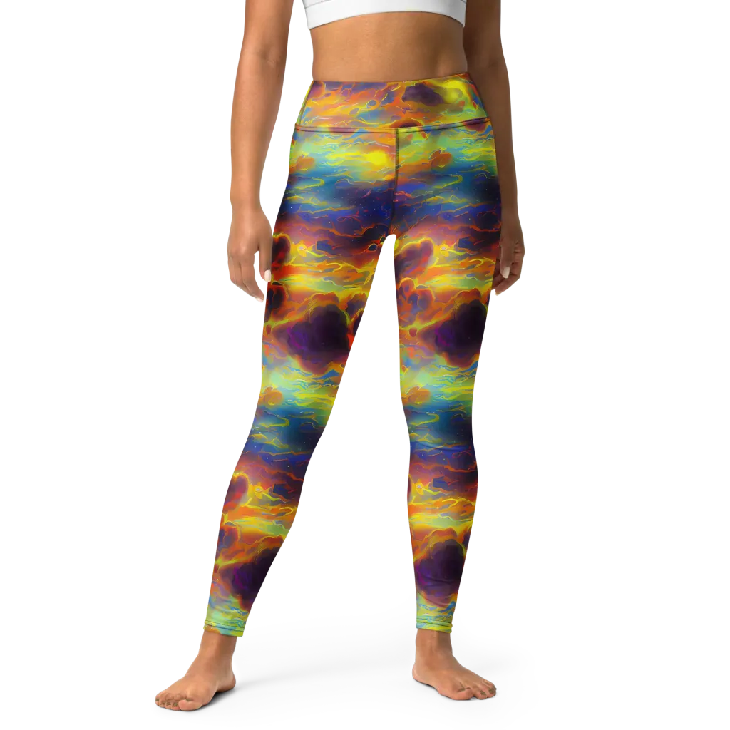 Averin's Nebula on Yoga Leggings — Front