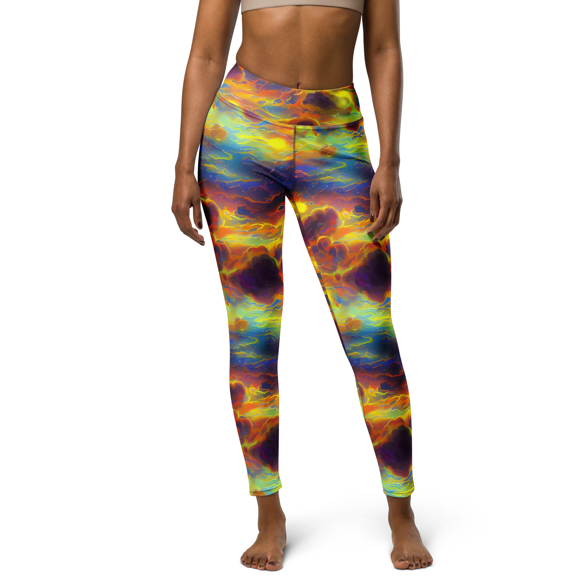 Averin's Nebula on Yoga Leggings — Front