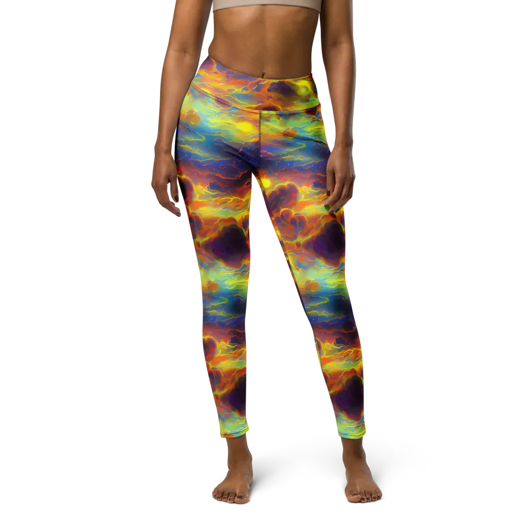 Averin's Nebula on Yoga Leggings — Front
