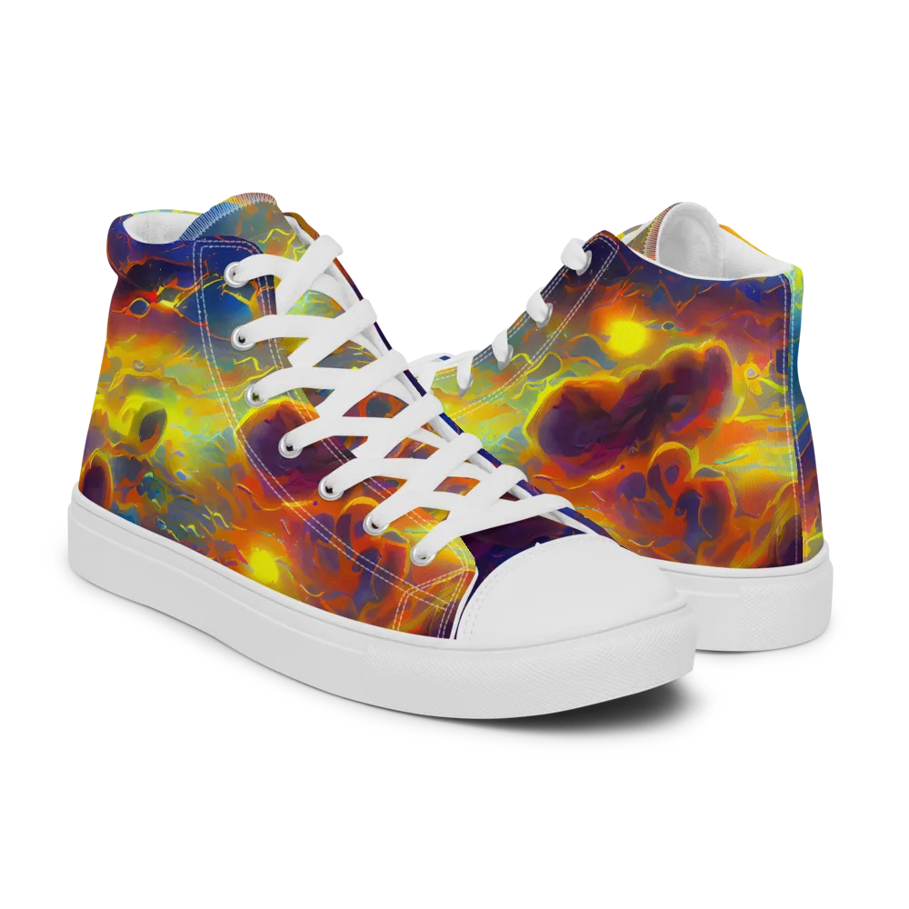 Averin's Nebula on Men's High Top Canvas Shoes — Right