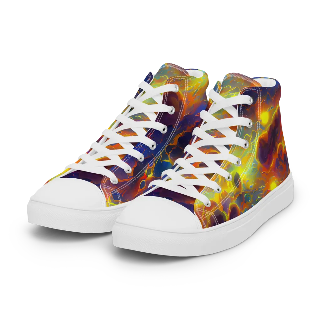 Averin's Nebula on Women's High Top Canvas Shoes — Left Front