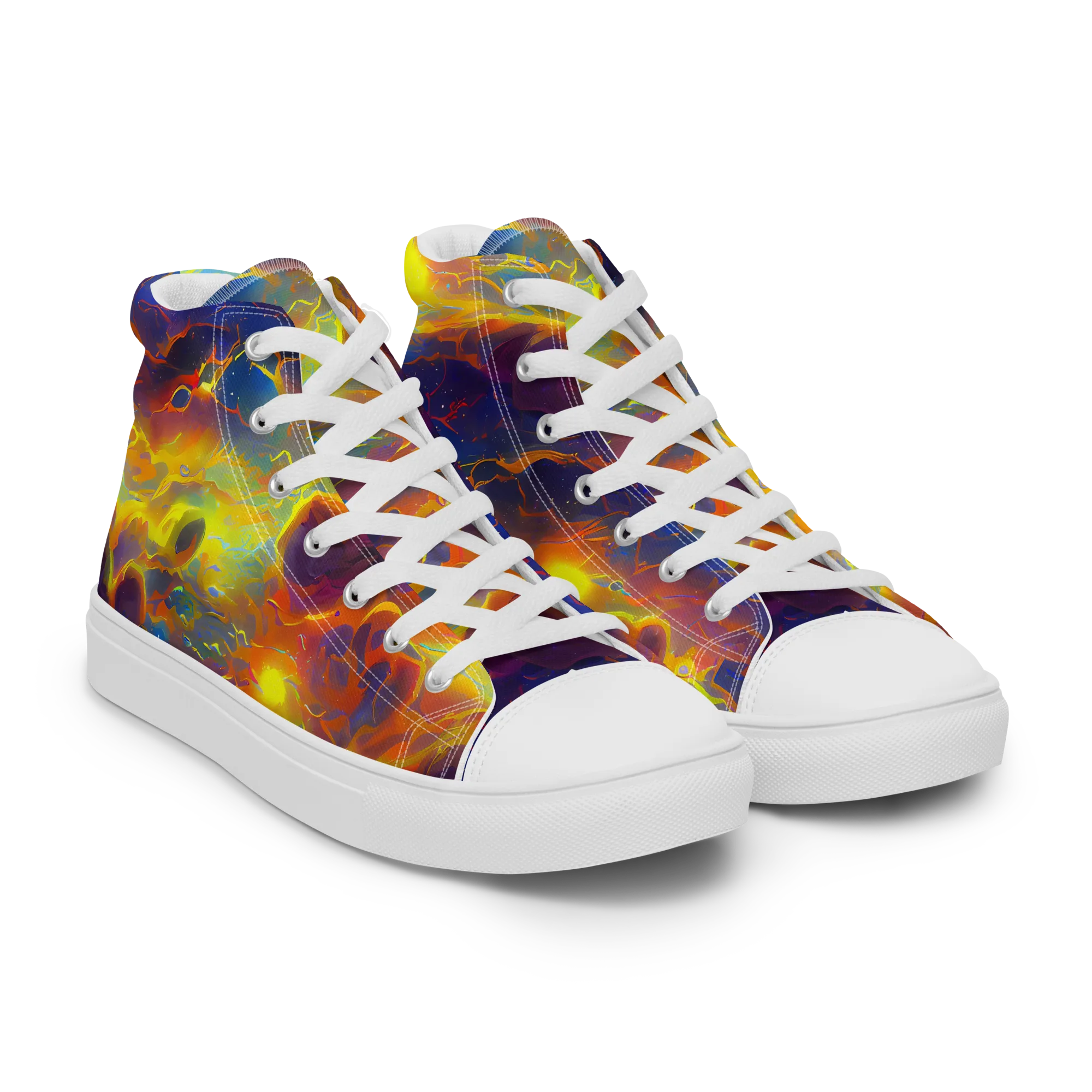 Averin's Nebula on Women's High Top Canvas Shoes — Right Front