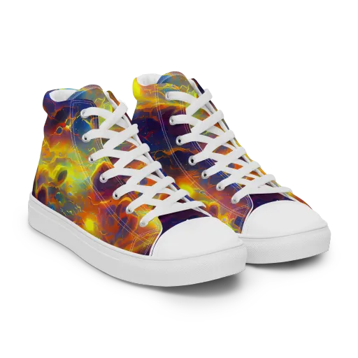 Averin's Nebula on a Women's High Top Canvas Shoes