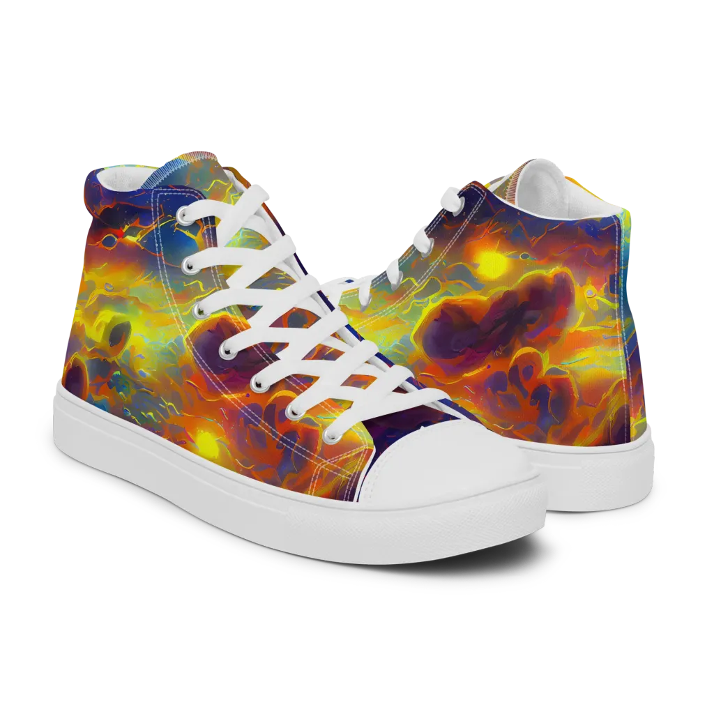 Averin's Nebula on Women's High Top Canvas Shoes — Right