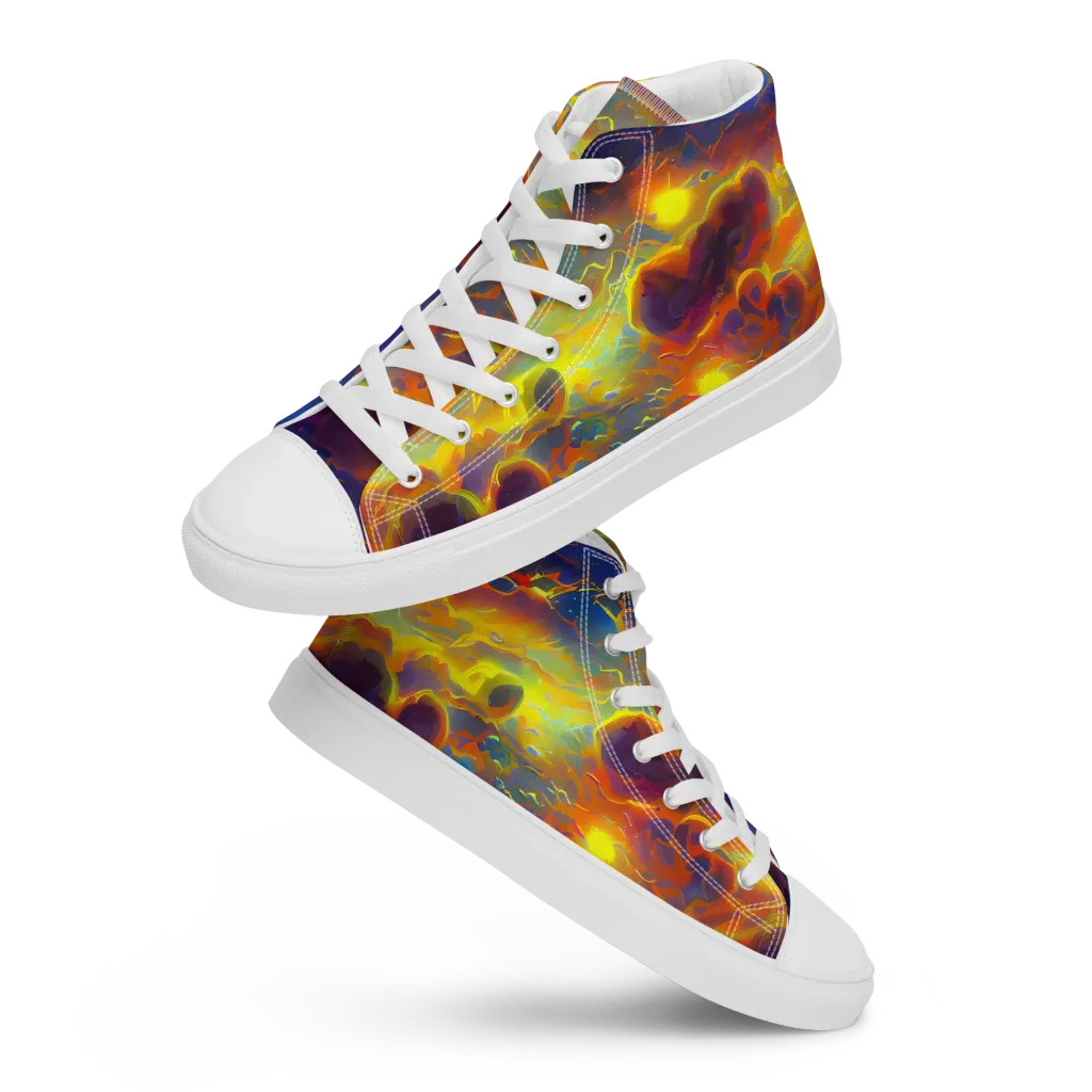 Averin's Nebula on Women's High Top Canvas Shoes — Front