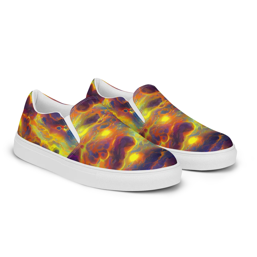 Averin's Nebula on Men's Slip-On Canvas Shoes — Right Front