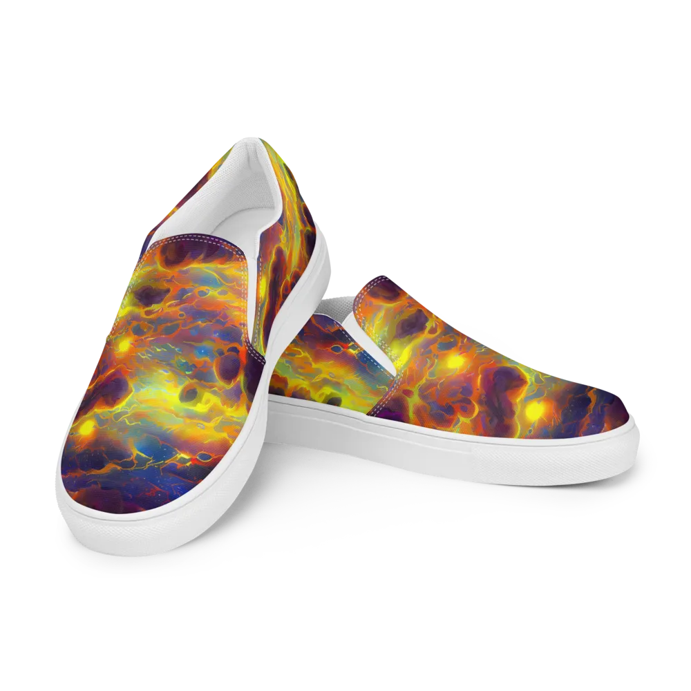 Averin's Nebula on Men's Slip-On Canvas Shoes — Left Front